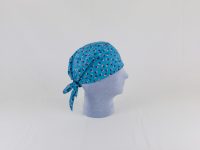 bandana cuffietta blu con margherite