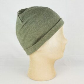 CUFFIA sport: berretto cotone verde militare NivesCoseBelle