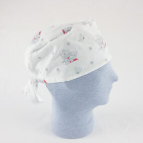 Bandana cuffie professionali gattini grigio rosso NivesCoseBelle